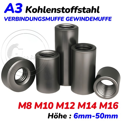 Verbindungsmuffe rund m10 - verbindungsmuffe,