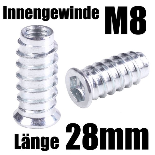 28mm einschraubmuffen - m8-28mm,